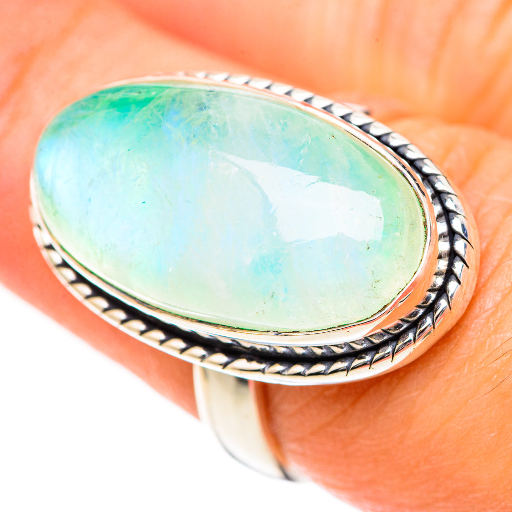 Green Moonstone Rings handcrafted by Anasilvercos - RING125258