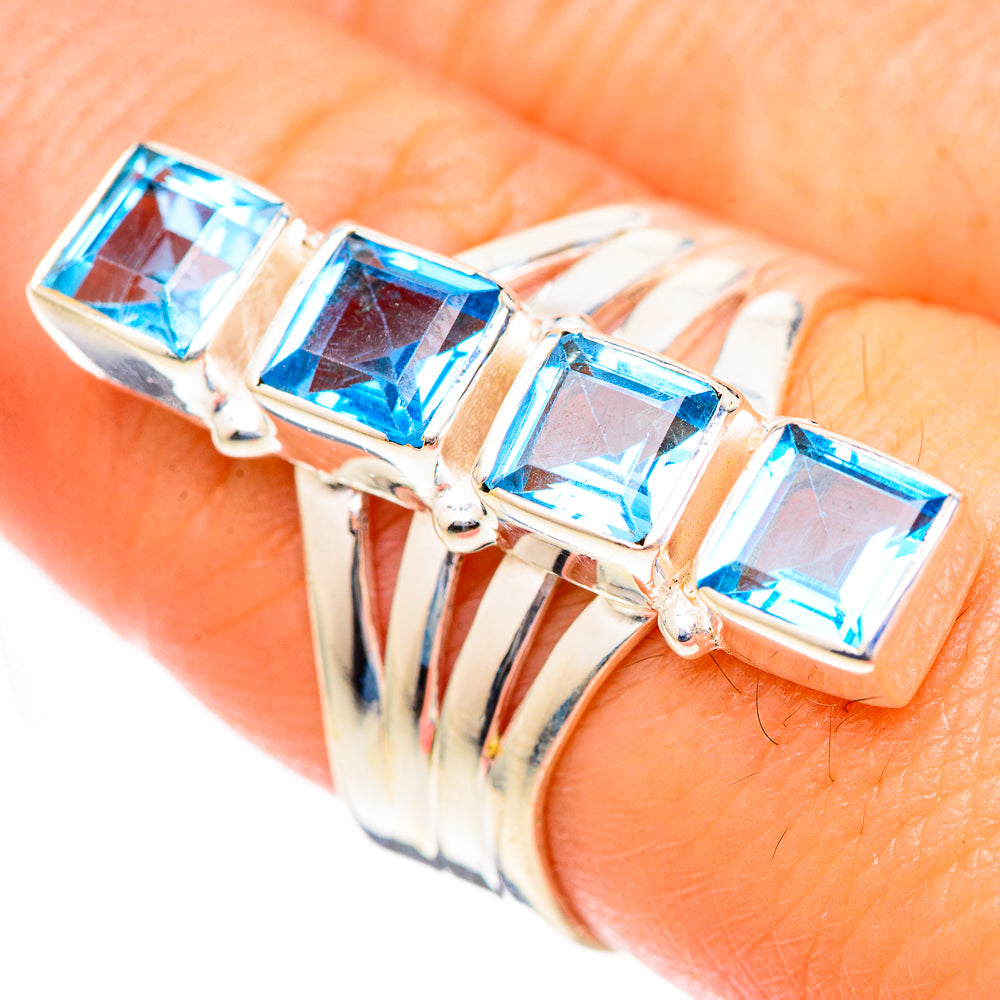 Swiss Blue Topaz Rings handcrafted by Anasilvercos - RING125295