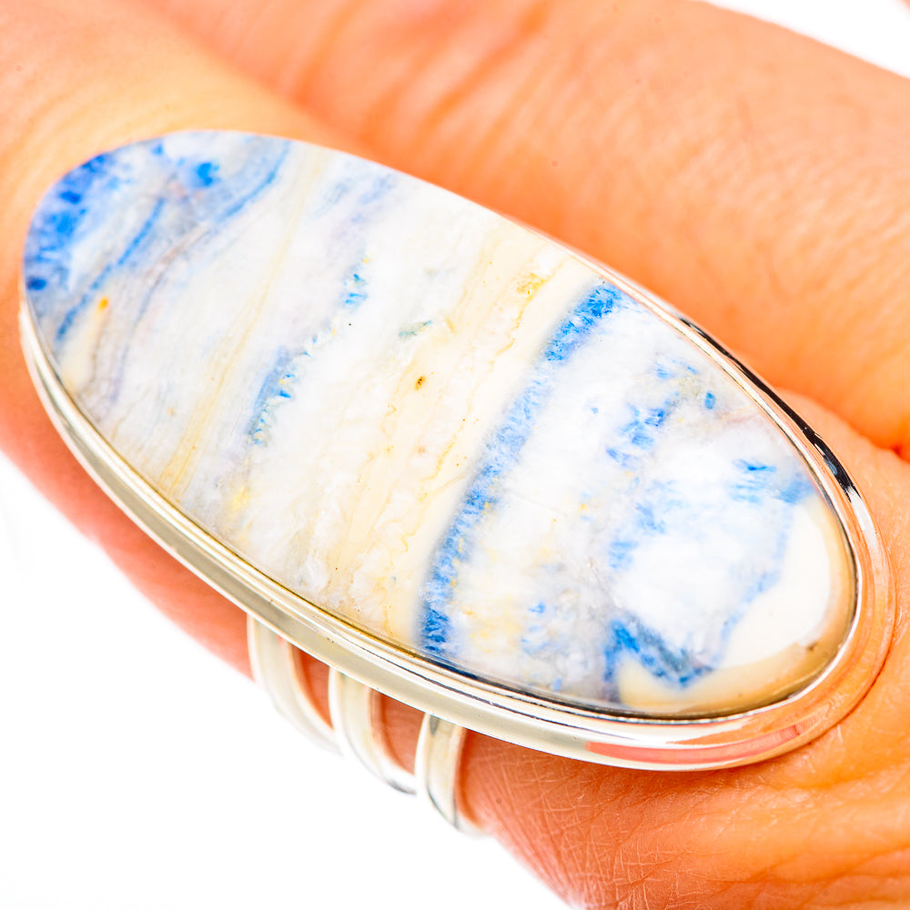 Blue Scheelite Rings handcrafted by Anasilvercos - RING125298