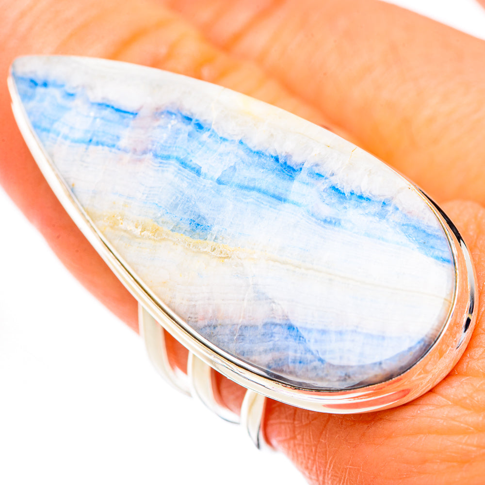 Blue Scheelite Rings handcrafted by Anasilvercos - RING125303