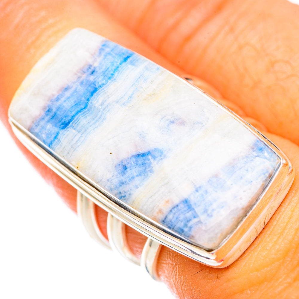 Blue Scheelite Rings handcrafted by Anasilvercos - RING125305