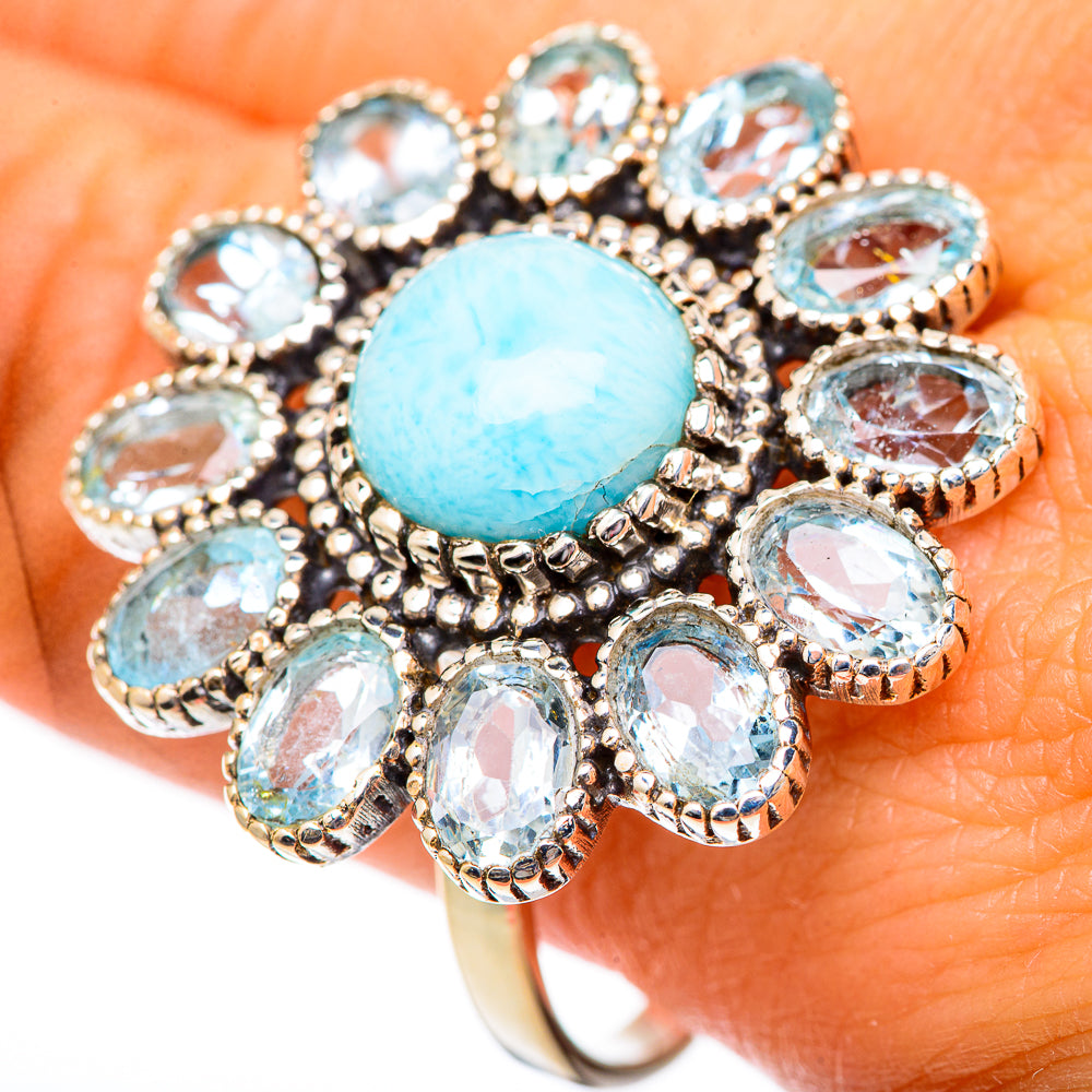 Larimar Rings handcrafted by Anasilvercos - RING125316