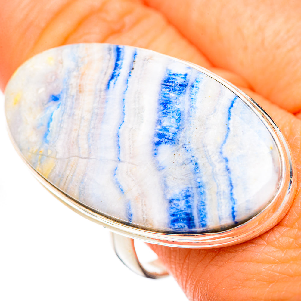 Blue Scheelite Rings handcrafted by Anasilvercos - RING125317