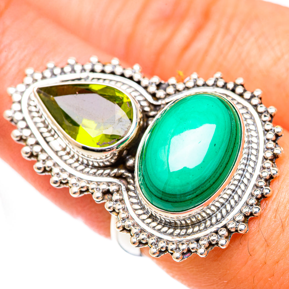 Malachite Rings handcrafted by Anasilvercos - RING125319