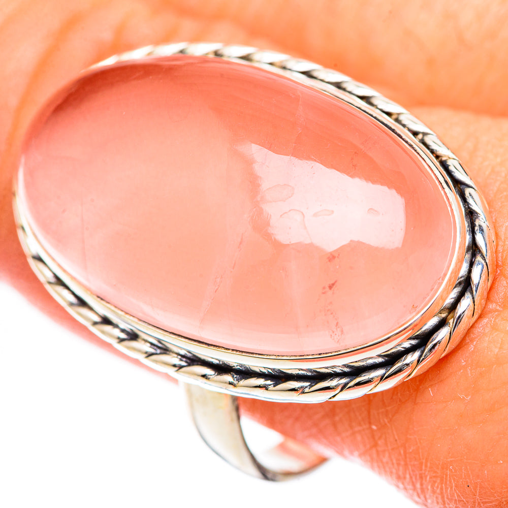 Rose Quartz Rings handcrafted by Anasilvercos - RING125320