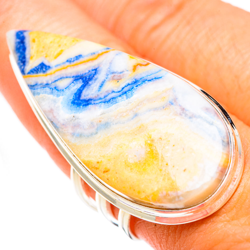 Blue Scheelite Rings handcrafted by Anasilvercos - RING125341