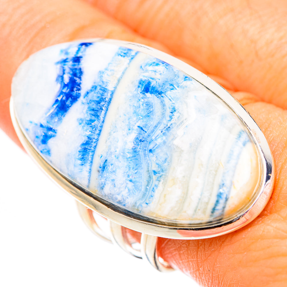 Blue Scheelite Rings handcrafted by Anasilvercos - RING125346