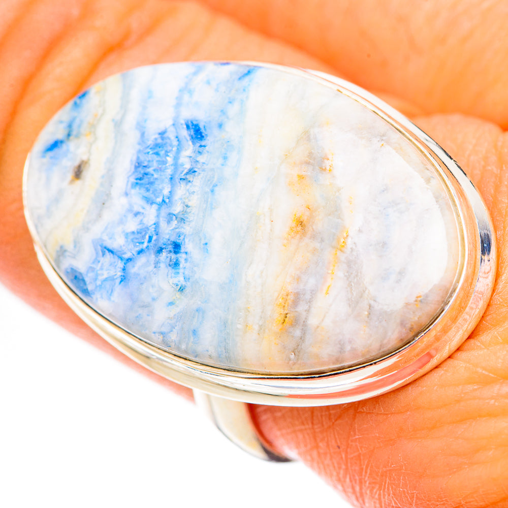 Blue Scheelite Rings handcrafted by Anasilvercos - RING125348