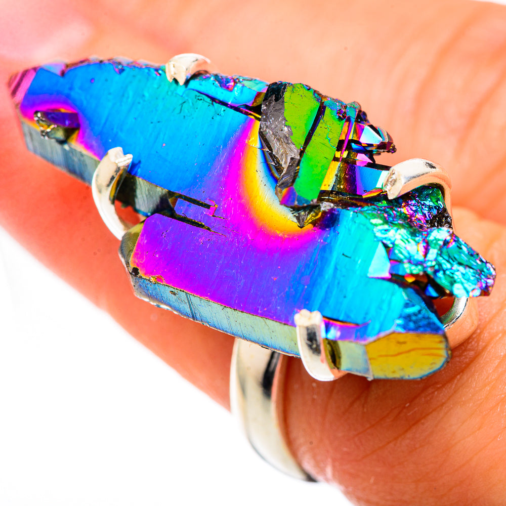 Titanium Sunshine Druzy Rings handcrafted by Anasilvercos - RING125386
