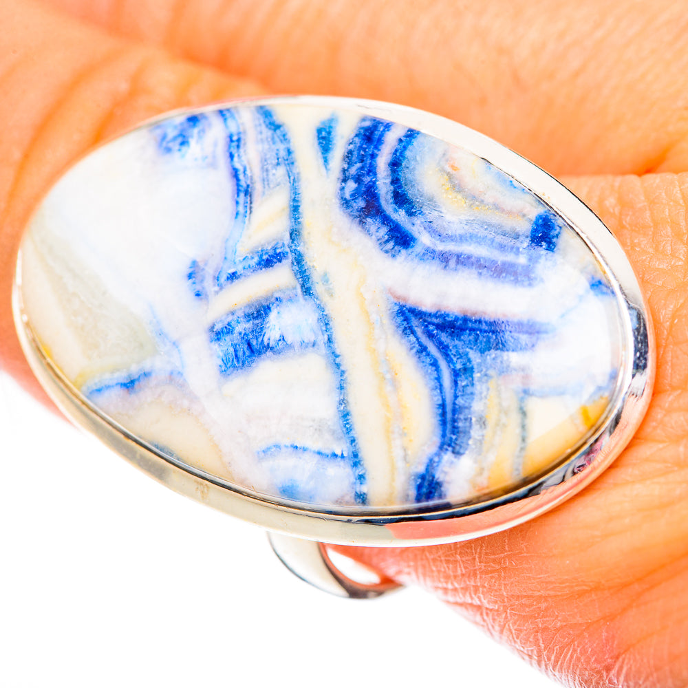 Blue Scheelite Rings handcrafted by Anasilvercos - RING125390