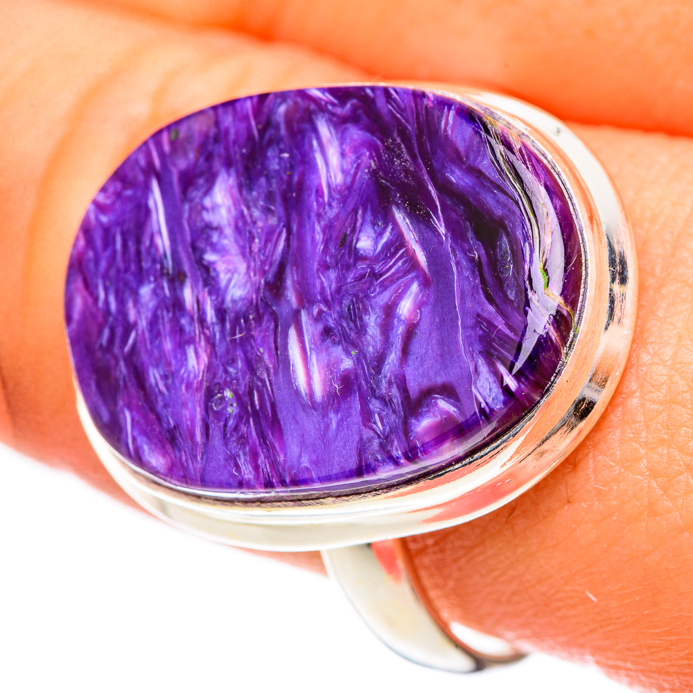 Charoite Rings handcrafted by Anasilvercos - RING125404