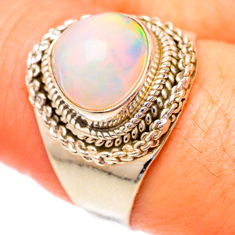 Ethiopian Opal Rings handcrafted by Anasilvercos - RING125418