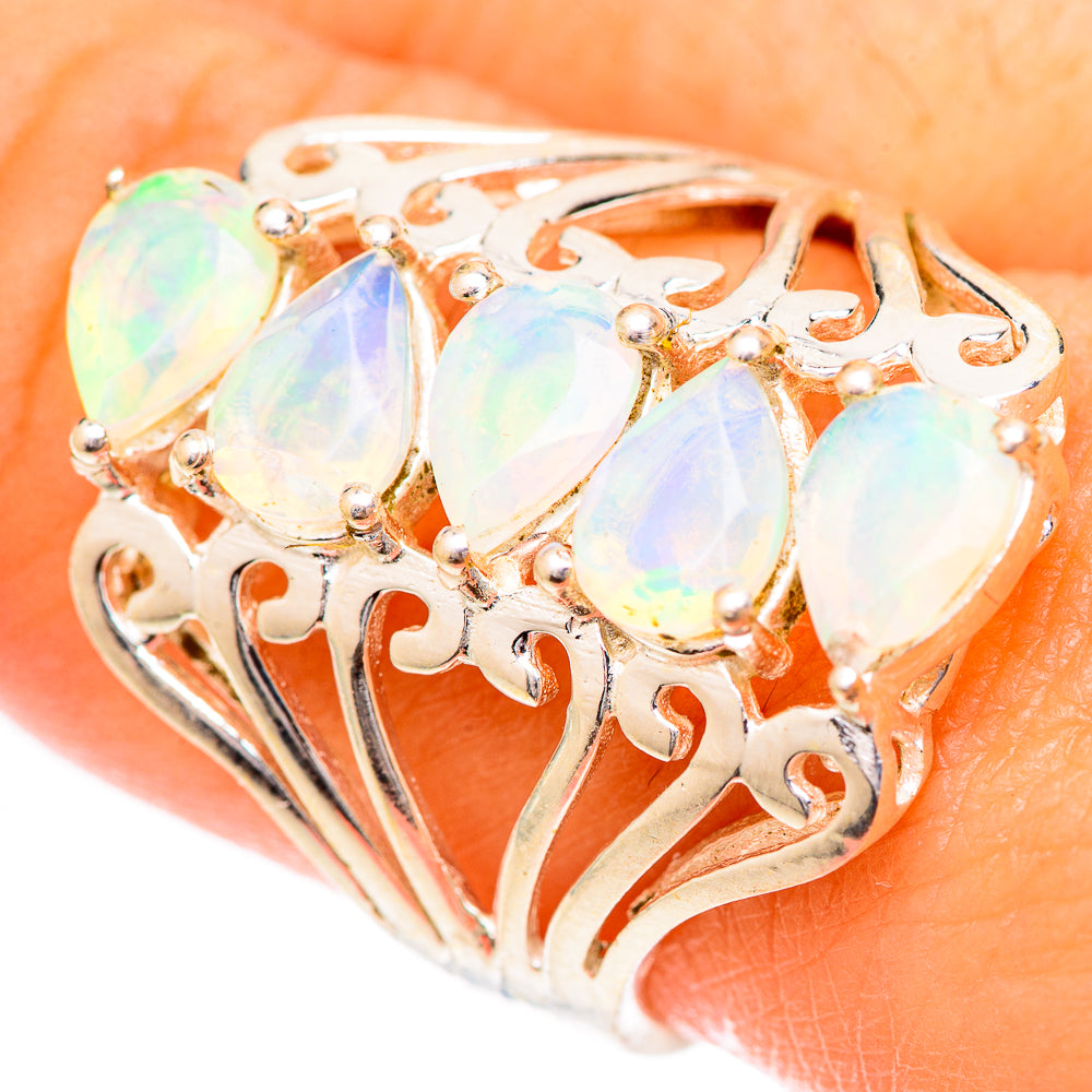 Ethiopian Opal Rings handcrafted by Anasilvercos - RING125428