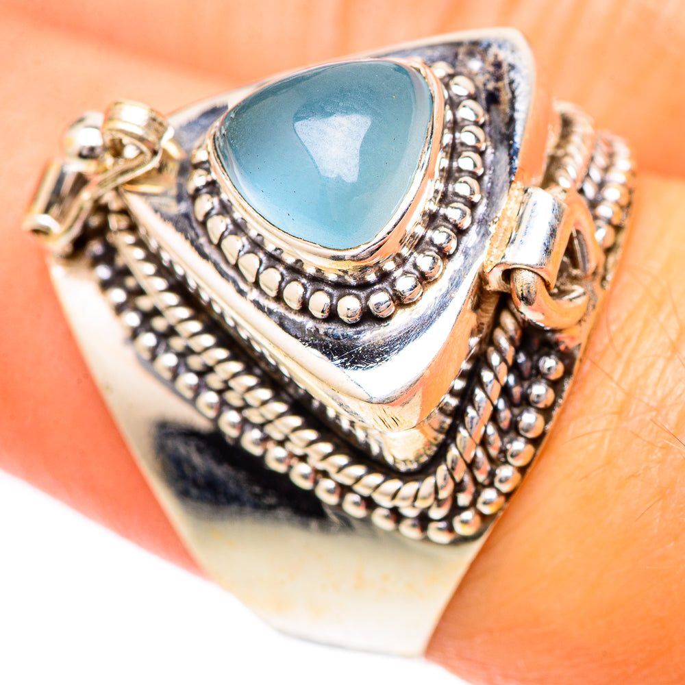 Aquamarine Rings handcrafted by Anasilvercos - RING125463
