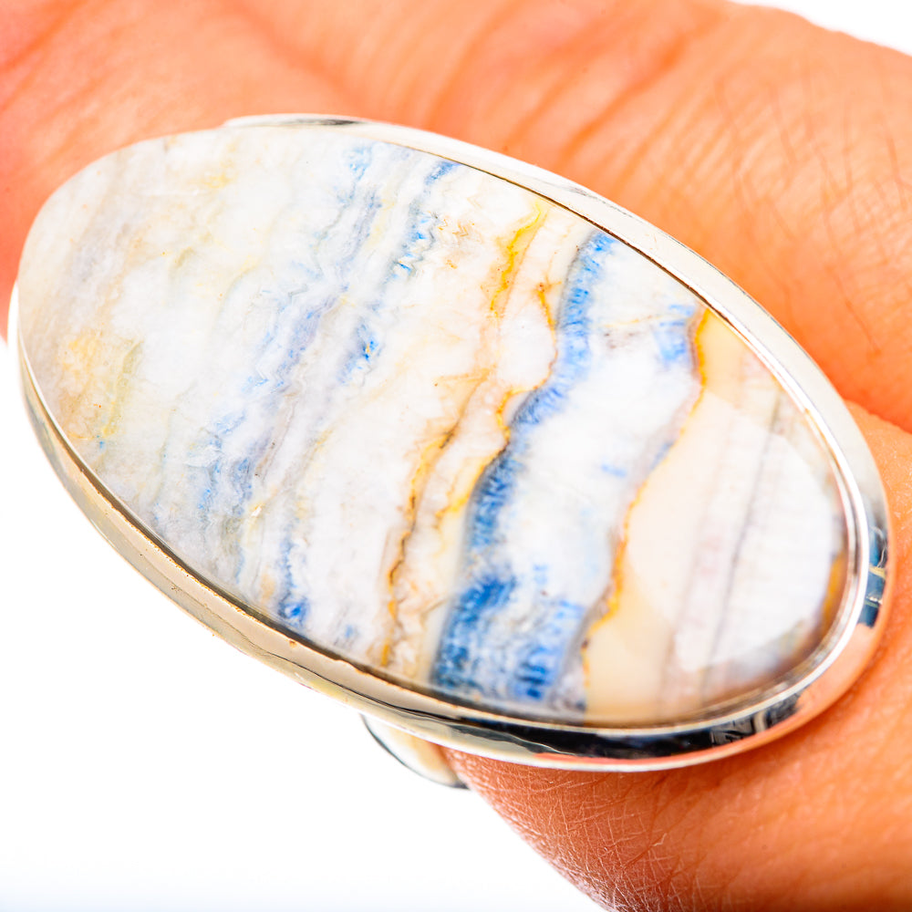Blue Scheelite Rings handcrafted by Anasilvercos - RING125498