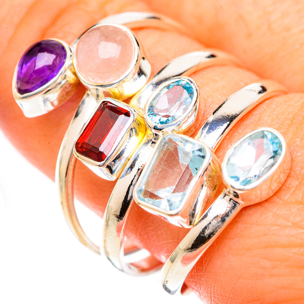 Rose Quartz Rings handcrafted by Anasilvercos - RING125509