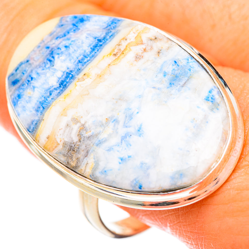 Blue Scheelite Rings handcrafted by Anasilvercos - RING125574
