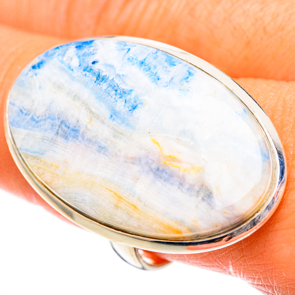 Blue Scheelite Rings handcrafted by Anasilvercos - RING125577