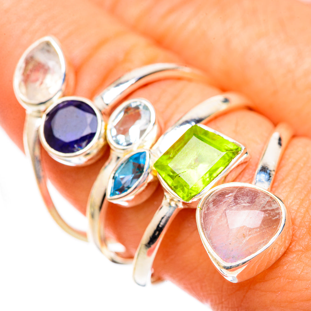 Rainbow Moonstone Rings handcrafted by Anasilvercos - RING125584