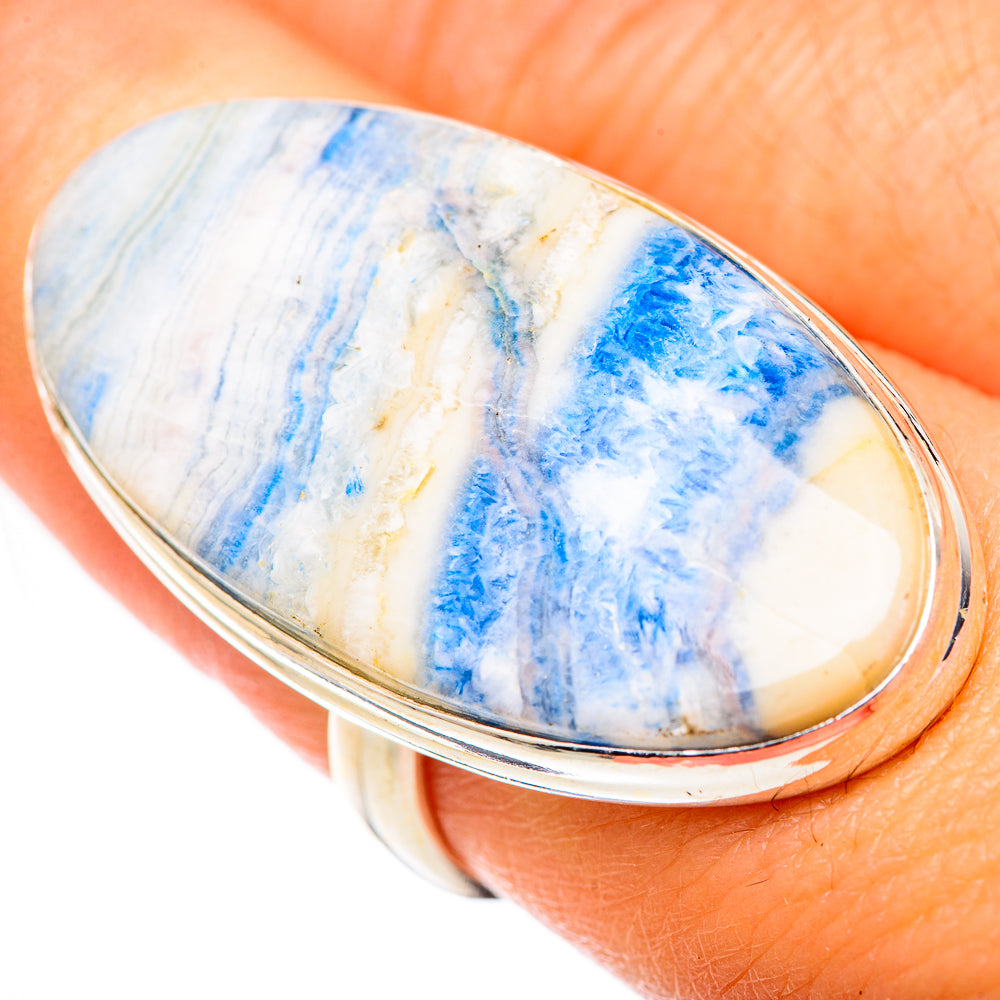 Blue Scheelite Rings handcrafted by Anasilvercos - RING125600