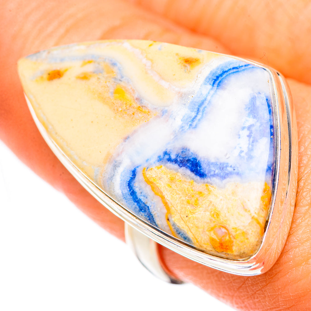Blue Scheelite Rings handcrafted by Anasilvercos - RING125634