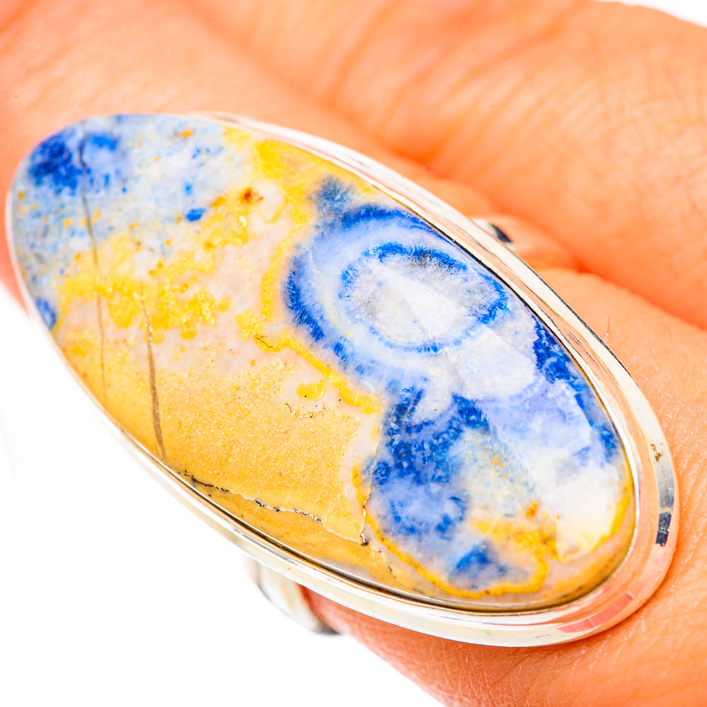 Blue Scheelite Rings handcrafted by Anasilvercos - RING125648