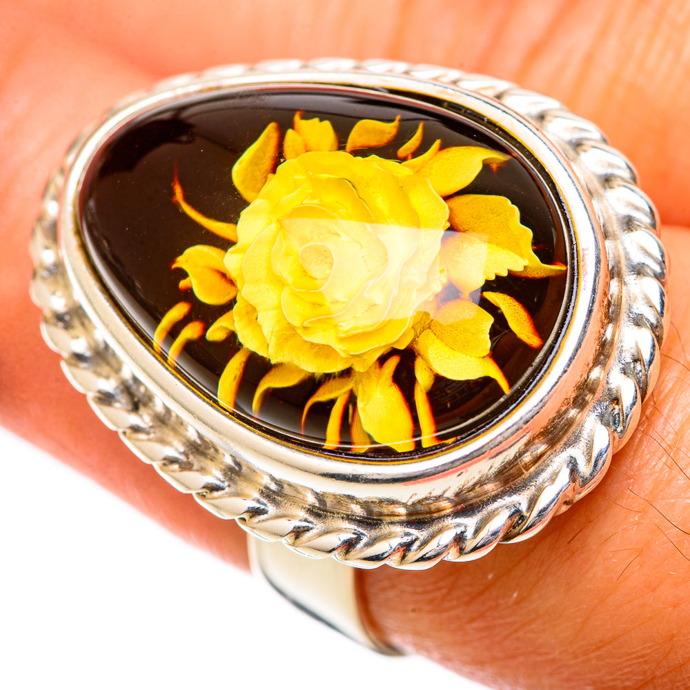 Baltic Amber Rings handcrafted by Anasilvercos - RING125670
