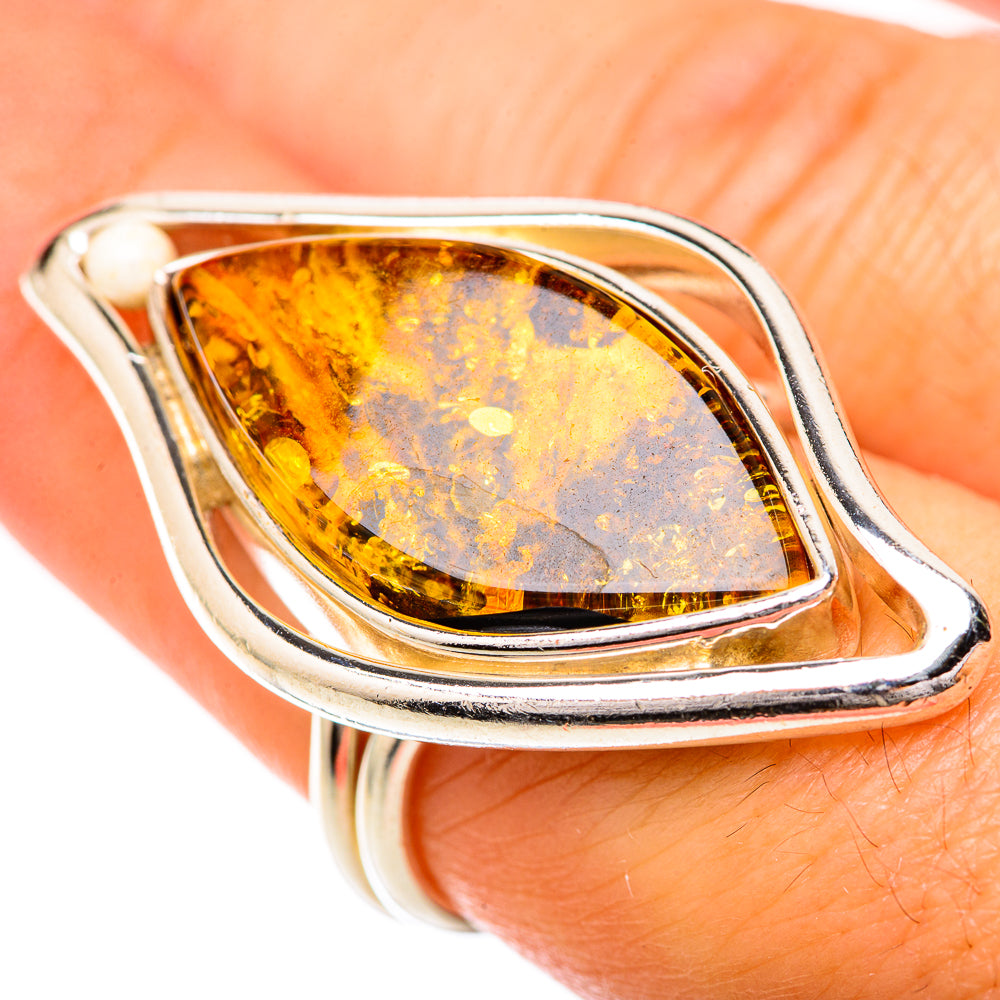 Baltic Amber Rings handcrafted by Anasilvercos - RING125677