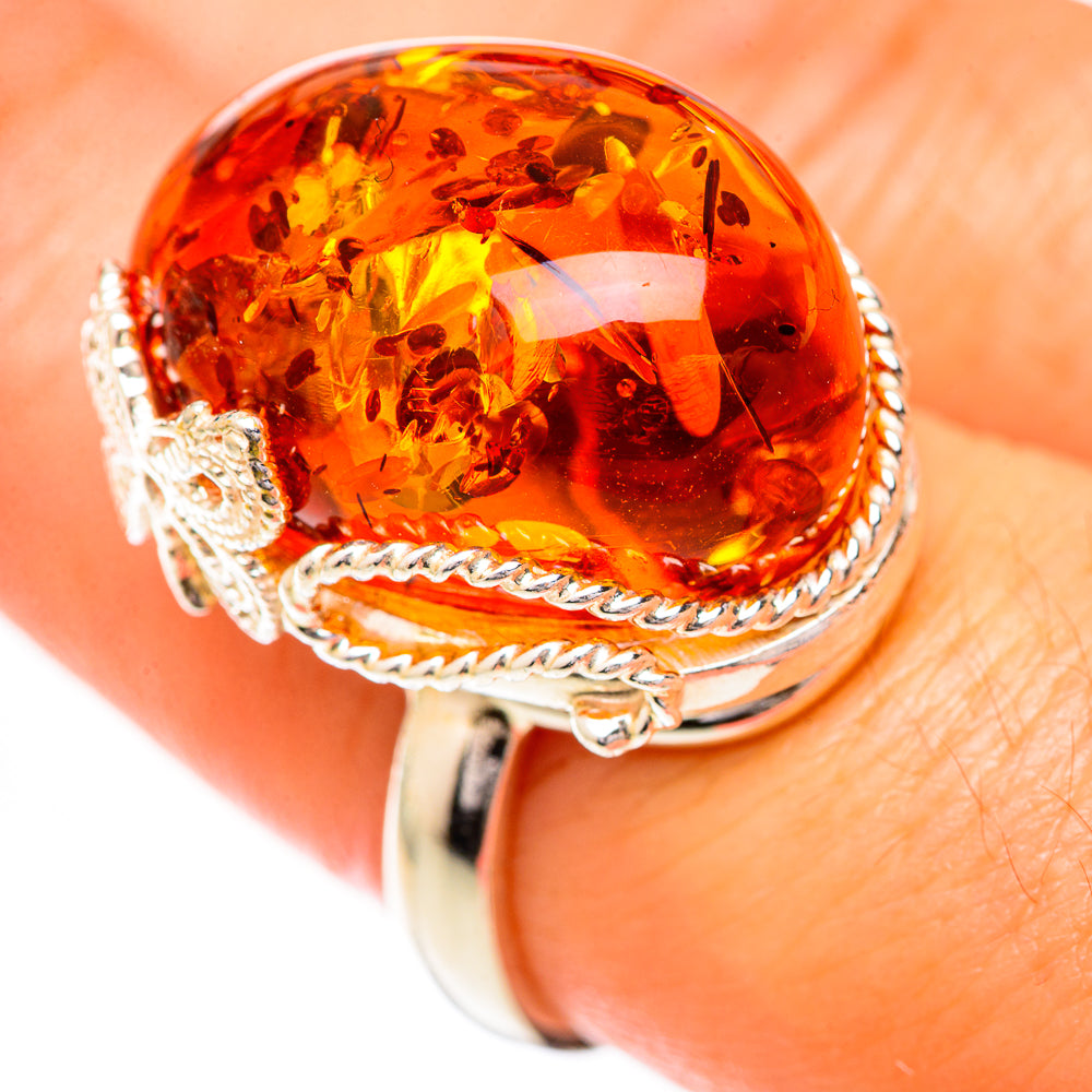 Baltic Amber Rings handcrafted by Anasilvercos - RING125685