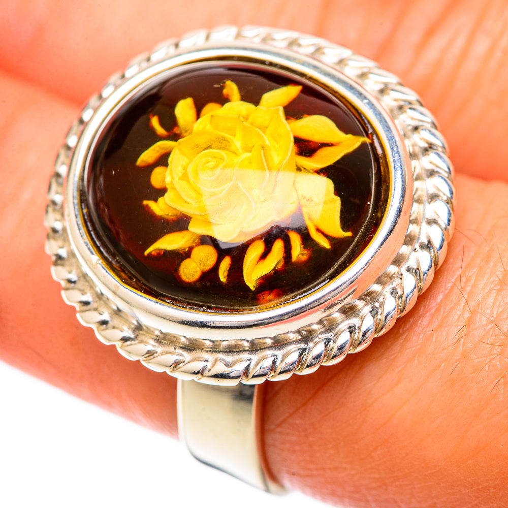 Baltic Amber Rings handcrafted by Anasilvercos - RING125695