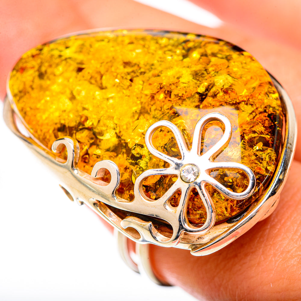 Baltic Amber Rings handcrafted by Anasilvercos - RING125705