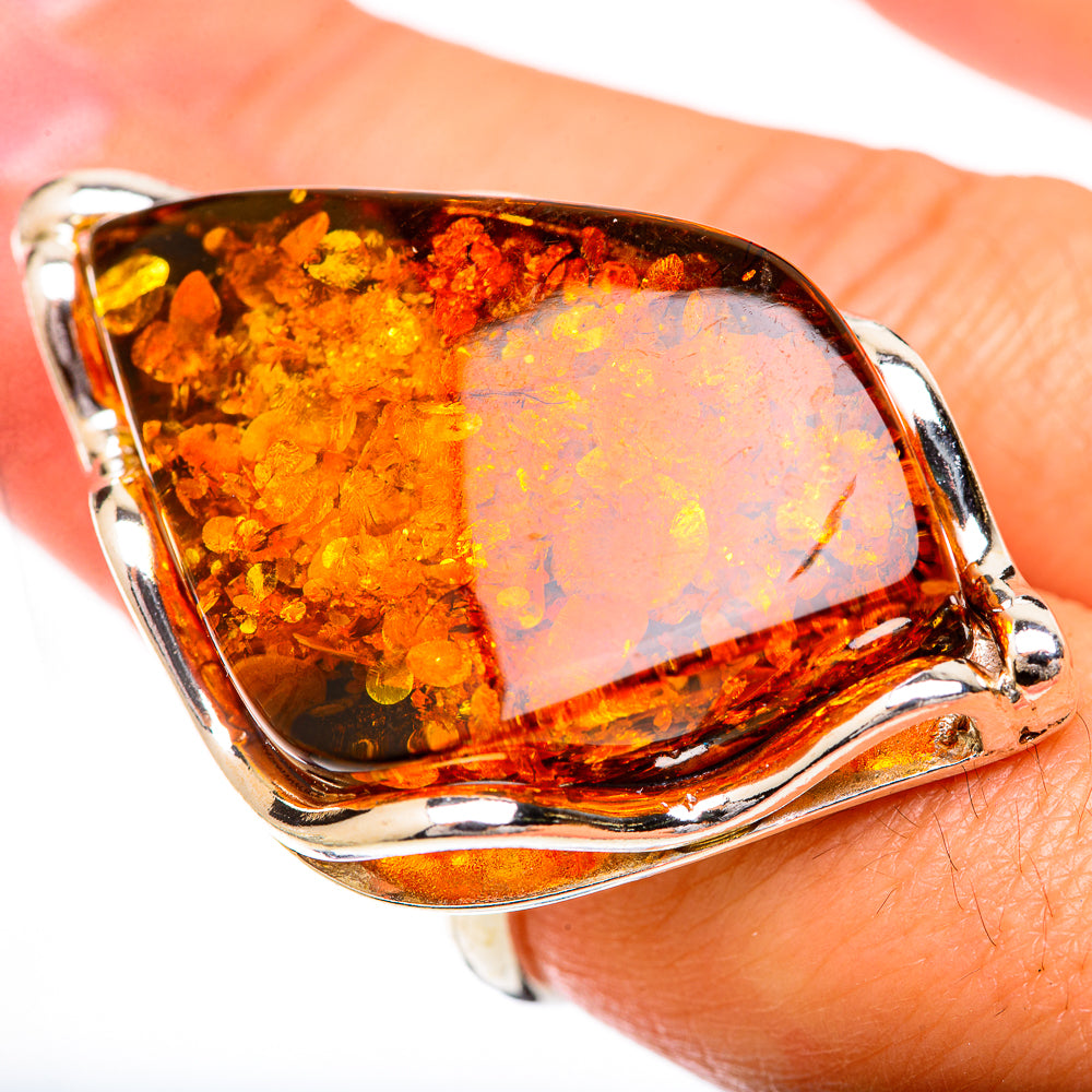 Baltic Amber Rings handcrafted by Anasilvercos - RING125711