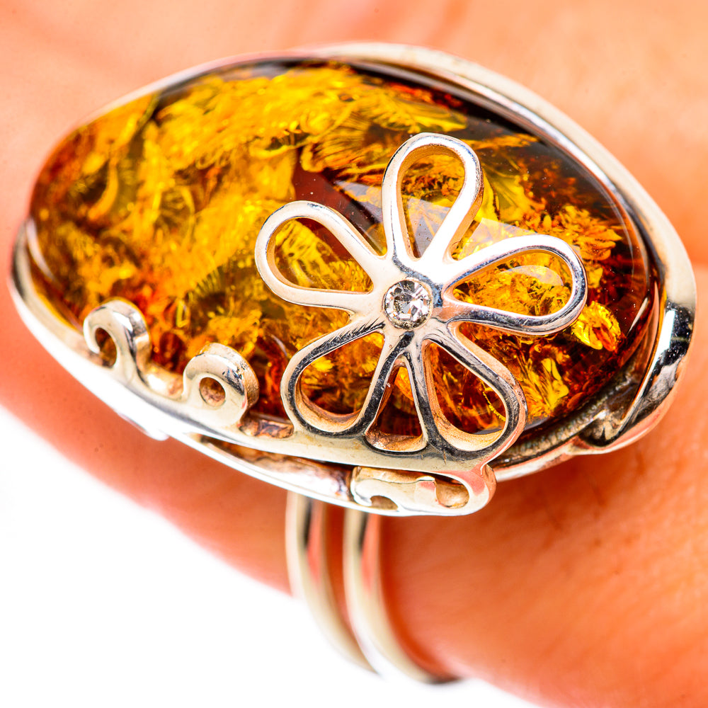 Baltic Amber Rings handcrafted by Anasilvercos - RING125734