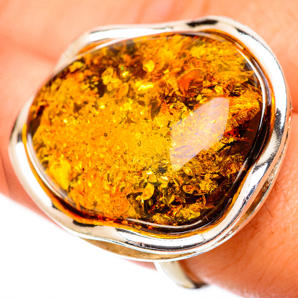 Baltic Amber Rings handcrafted by Anasilvercos - RING125745