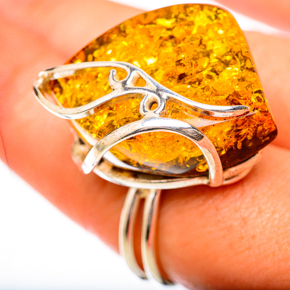 Baltic Amber Rings handcrafted by Anasilvercos - RING125754