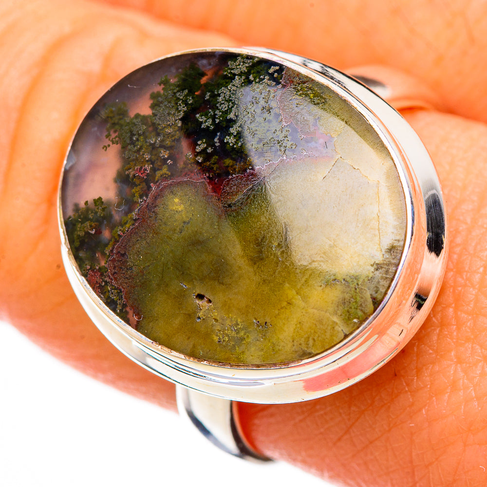 Indonesian Plume Agate Rings handcrafted by Anasilvercos - RING125769