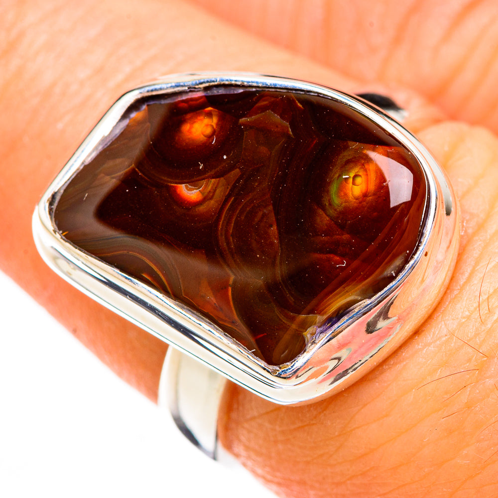 Mexican Fire Agate Rings handcrafted by Anasilvercos - RING125772
