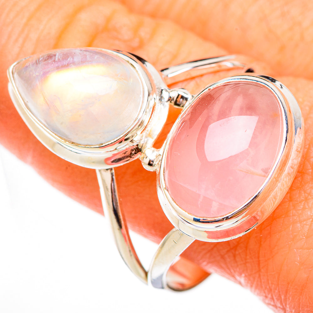 Rose Quartz Rings handcrafted by Anasilvercos - RING125773