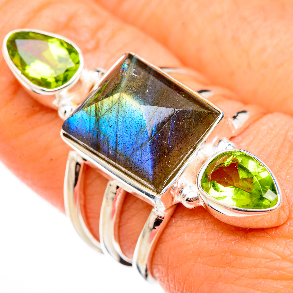 Labradorite Rings handcrafted by Anasilvercos - RING125785