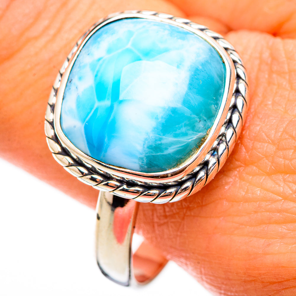 Larimar Rings handcrafted by Anasilvercos - RING125792
