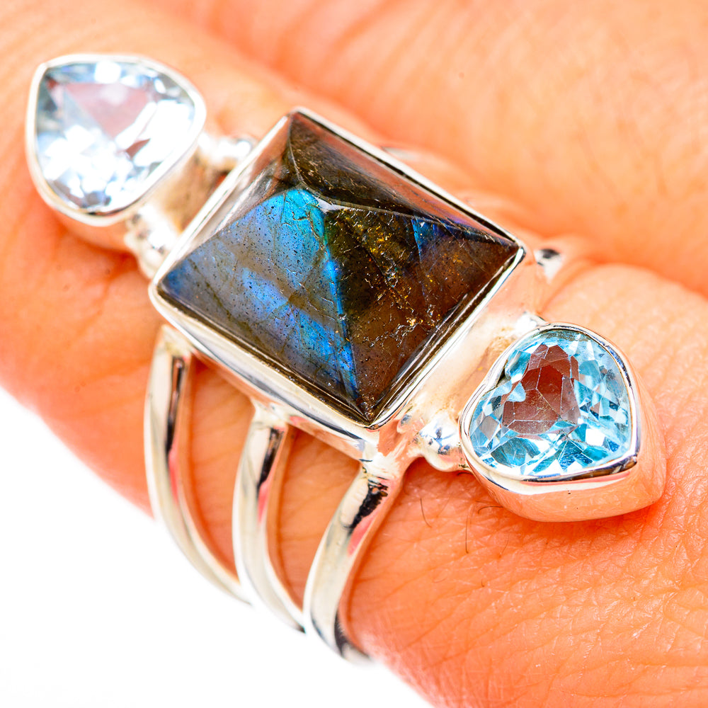 Labradorite Rings handcrafted by Anasilvercos - RING125796