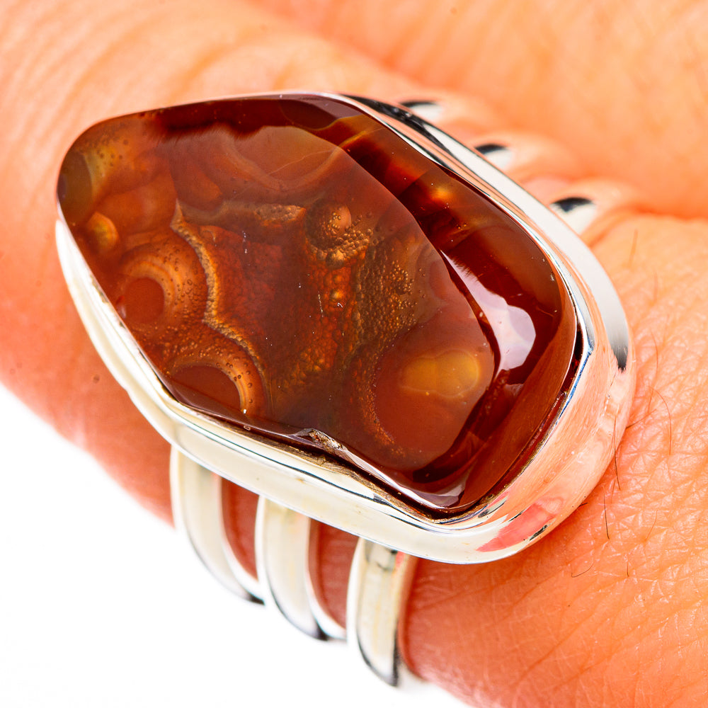 Mexican Fire Agate Rings handcrafted by Anasilvercos - RING125801