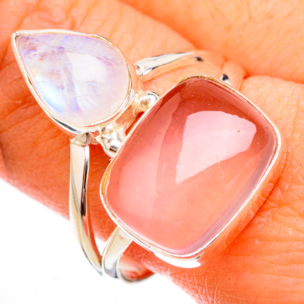 Rose Quartz Rings handcrafted by Anasilvercos - RING125803