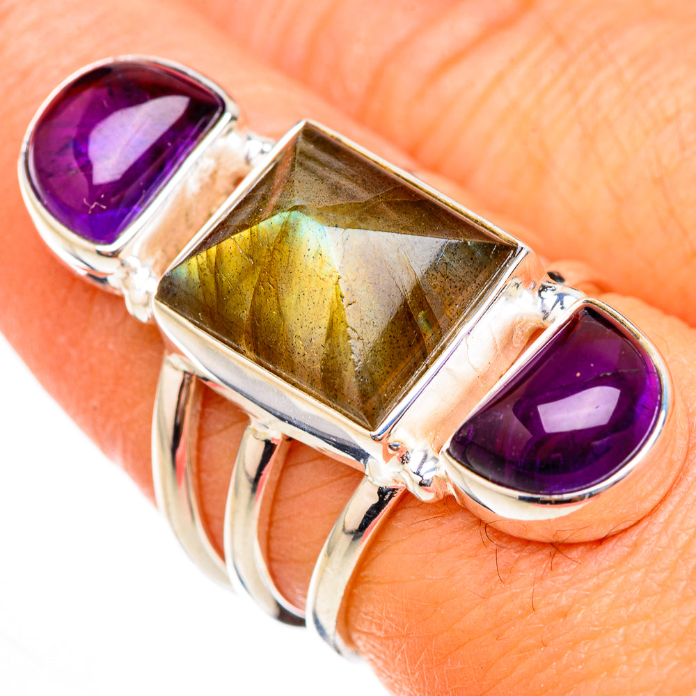 Labradorite Rings handcrafted by Anasilvercos - RING125817