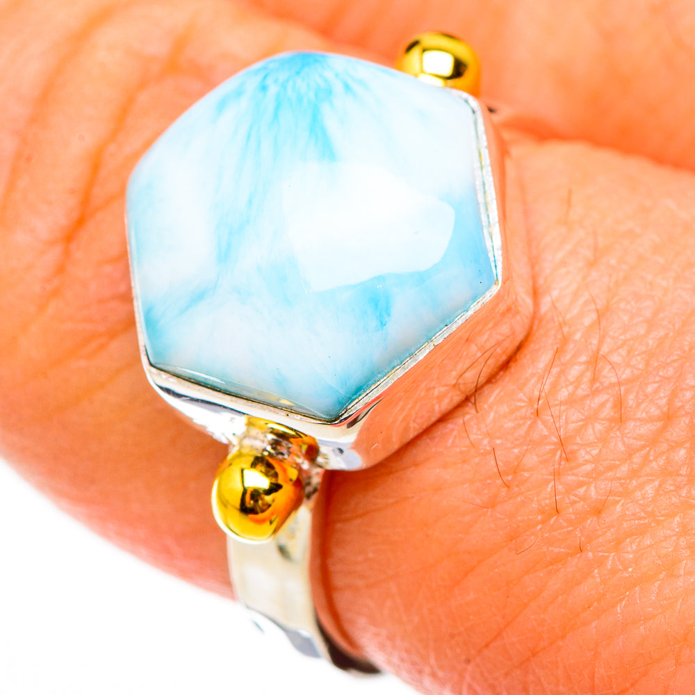 Larimar Rings handcrafted by Anasilvercos - RING125823