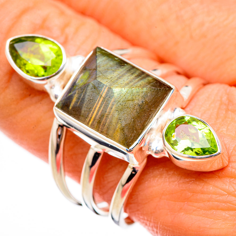 Labradorite Rings handcrafted by Anasilvercos - RING125825