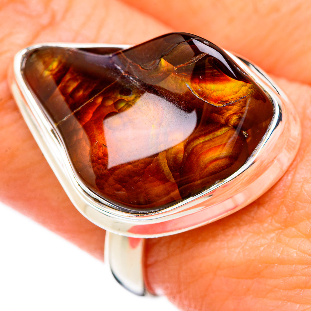 Mexican Fire Agate Rings handcrafted by Anasilvercos - RING125826