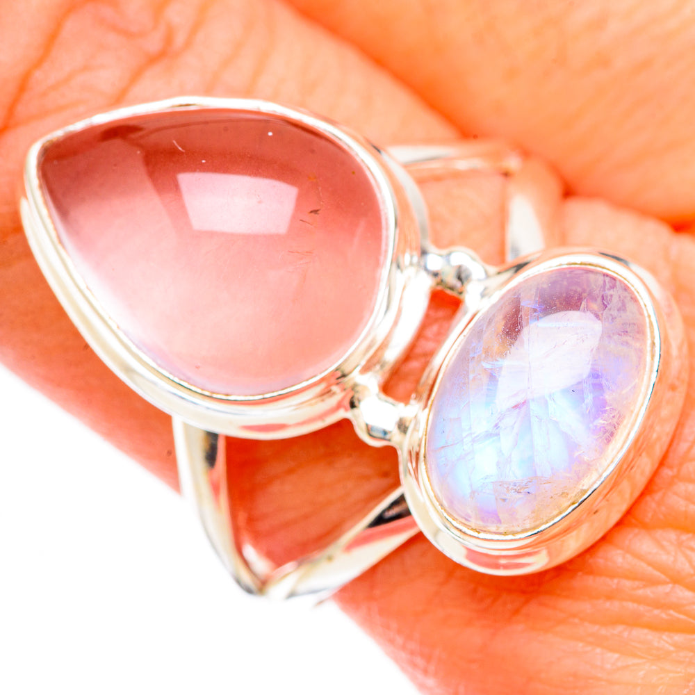 Rose Quartz Rings handcrafted by Anasilvercos - RING125828