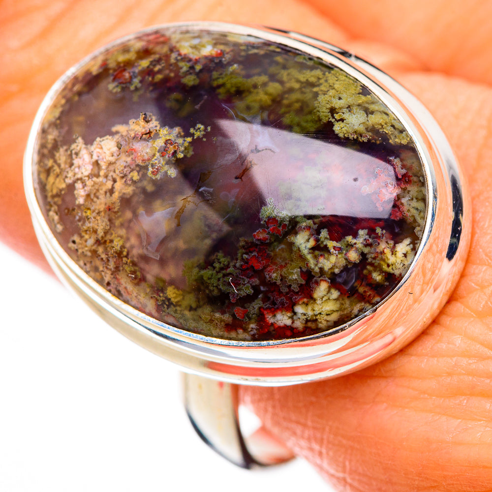 Indonesian Plume Agate Rings handcrafted by Anasilvercos - RING125842