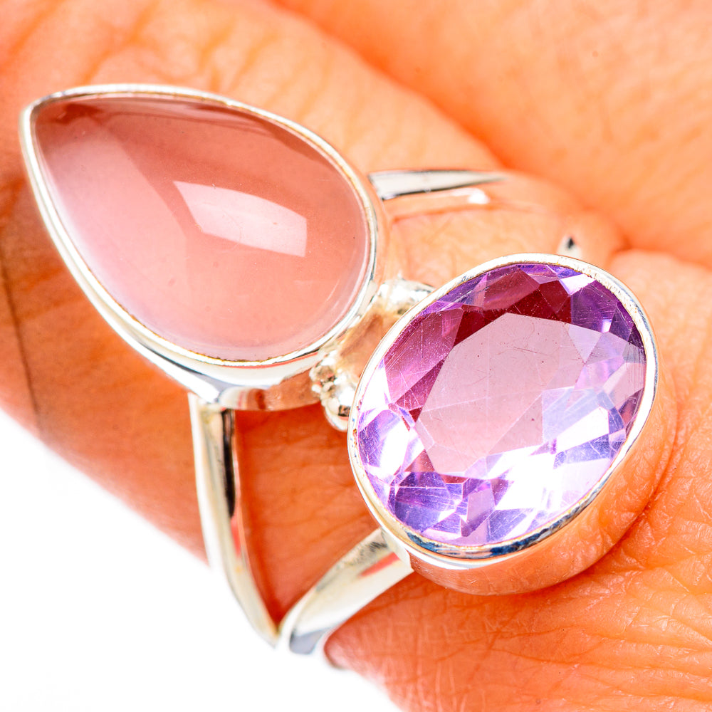 Rose Quartz Rings handcrafted by Anasilvercos - RING125845